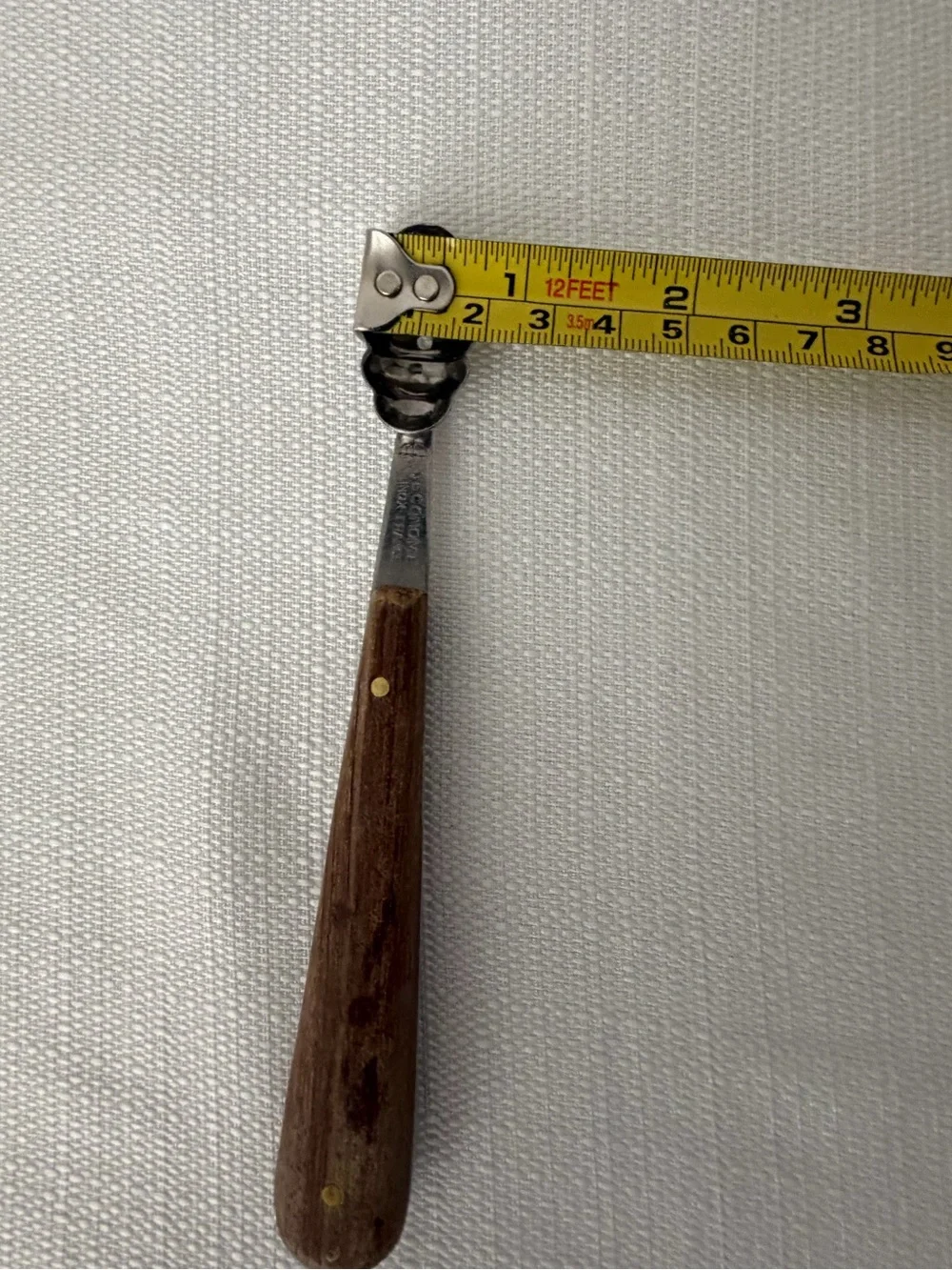Vintage French Butter Curler Deconomie Inox Wood Handle (F257)